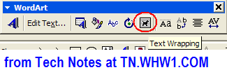 Press the Text Wrapping button