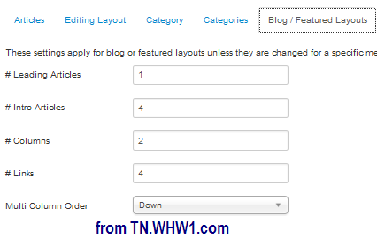 Blog or Featured Layouts