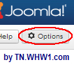 Click on Options button