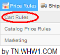 Select Cart Rules from the top Price Rules menu.