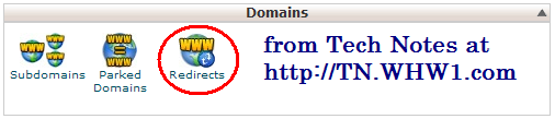 cpanel domains redirect